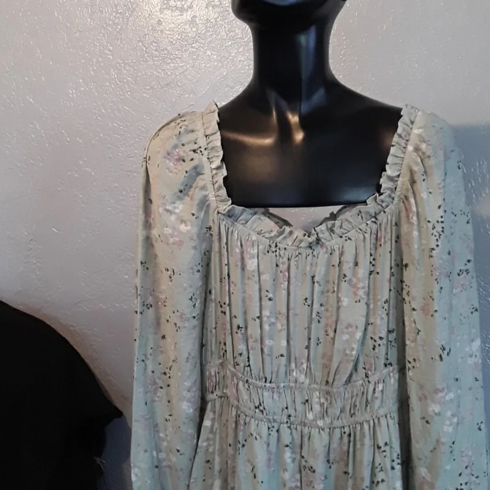 By the river long sleeve rayon dress size large new - Picture 5 of 6